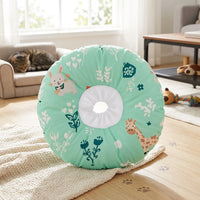 Soft Pet Cone with Drawstring Toggle, Padded Polyester Waterproof Cat Cone, Anti-biting and Anti-licking After Surgery Recovery