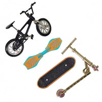 4 Pieces Assembled Look Finger Board Set Detailed Finger Skateboard Textured Mini Scooter Toy Multi-Piece