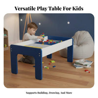 Multifunctional Building Block Table Solid Wood Construction Sand Play Table Educational Convertible Study Play Desk Child-Safe Design for Toddlers, Preschoolers, Parents, Kindergarten, Daycare Center, Classroom, Living Room