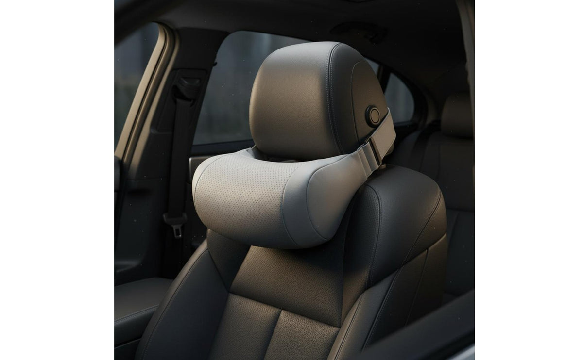 Breathable Nappa Leather Headrest Pillow Soft and Comfortable Car Headrest Pillow High Rebound Car Seat Neck Cushion Easy to Clean for Road Trips