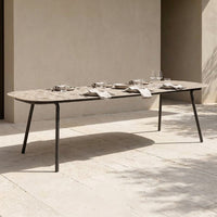 Garden Table Set, Outdoor Dining Table, Extendable, Picnic Table, Modern Minimalist