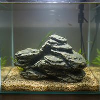 Turtle Basking Perch Water Permeable Reptile Basking Rock elevated Temperature Fired Ceramic Rock Cave for Turtles, Reptiles
