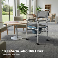 Bedside Commode Chair Foldable Design Portable Toilet Easy to Clean for Seniors