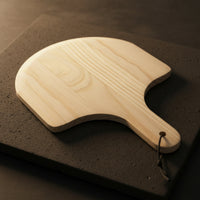 Natural Wood Pizza Stone with Peel Even Heating Rectangular Pizza Stone Heat-Resistant Cookware Large for Oven