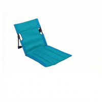Reclined Foldable Chair with Padded Seat Lightweight Low-Slung Camp Chair Cushioned Furniture for Beachgoers