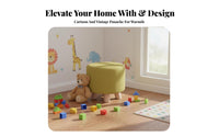 adaptable children's Creature Seat polished Rounded Edges Creature Character Footrest adaptable Use Low Stool space-saving Size for young children, Family, Parents, Entryway, Playroom, Kindergarten