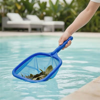 Pool Net with Fine Mesh Bag Tapered Leaf Skimmer with Plastic Frame Pool Leaf Skimmer Wide-Mouth Easy Scoop Edge