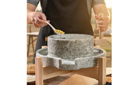 Stone Mill Non Electric Manual Stone Grinder Traditional Flour Grinder Rustic Design Food Prep Tool Easy to Clean