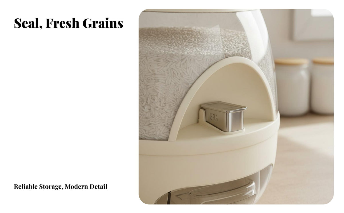Moisture-Proof Large Capacity Rice Container Airtight Seal Sealed Rice Container Safe for Kitchen, Countertop