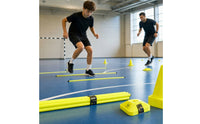 Football Training Marker Set Hollow Marker Poles with Cones Agility Training Set Flat Equipment Lightweight for Coaches