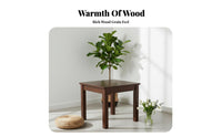 hardwood Wood Construction Four-Legged Square Wooden Table Traditional Chinese design Household Furniture Minimalist Design Nightstand Space-Saving for Apartment Dwellers, Homeowners, Students, Living Room, Bedroom, Entryway, Balcony
