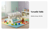 Rounded Corner Design Multifunctional Child S Activity Table Double-Sided Tabletop Building Block Activity Table Easy to Assemble