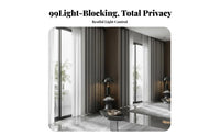 Heat Insulating Thermal Insulated Blackout Drape Sun Protection Solid Color Blackout Curtain Energy Saving Window Treatment Multiple Hanging Designs for Light Sleepers, Overnight Workers Workers, Homeowners, Bedroom, Living Room, Office, Nursery