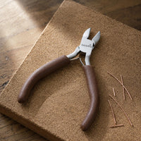 Brown Handles Jewelry Making Plier Metal Body Wire Working Plier Silver Toned Craft Tool Polished Finish for DIY Crafting
