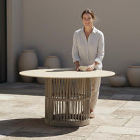 Nordic Patio Set High-End Rope Dining Chair Set Woven Patio Furniture Easy to Match Woven Rope Chair Rust-Proof Metal Frame