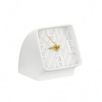 Freestanding Desktop Clock Ornament Sculptural Clock with Standing Base Analog Sophisticated for Shelf, Office, Study