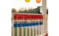 Easy to Hang Red White Blue Streamer Lightweight Patriotic Fringe Garland Picture Backdrop Ready for Independence Day, Independence Day