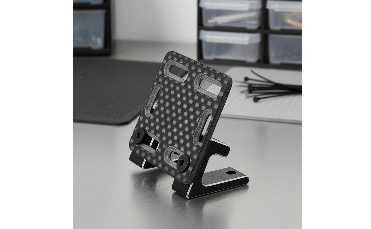 Carbon Fiber Patterned ESC Mount Plate for Drift Racing