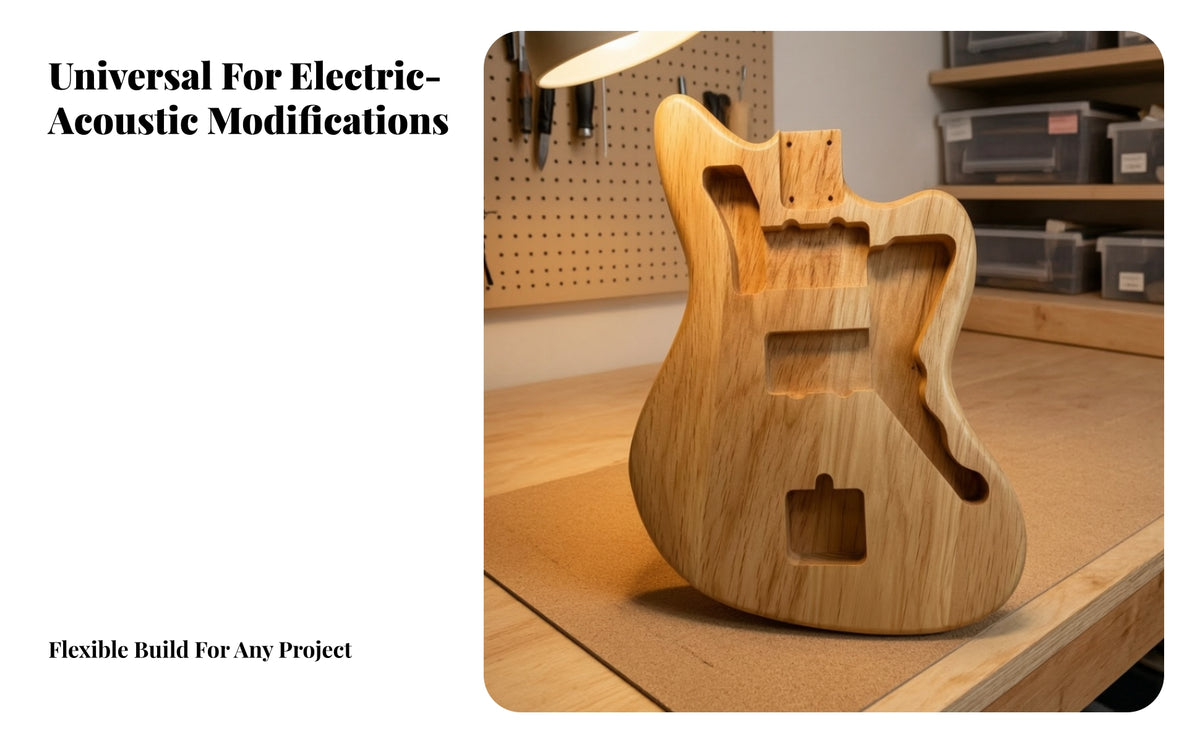 Pre-Drilled Holes Alder Guitar Body Blank Offset Style Electric Guitar Body Blank Visible Wood Grain