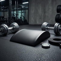 PU Curved Incline Ab Mat Stitched Edges Abdominal Exercise Mat Leather-Like Sit up Pad Glossy