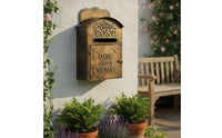 Vintage Mailbox Outdoor Mailbox with Latch Space-Saving Wall-Mounted Letterbox for Entryway