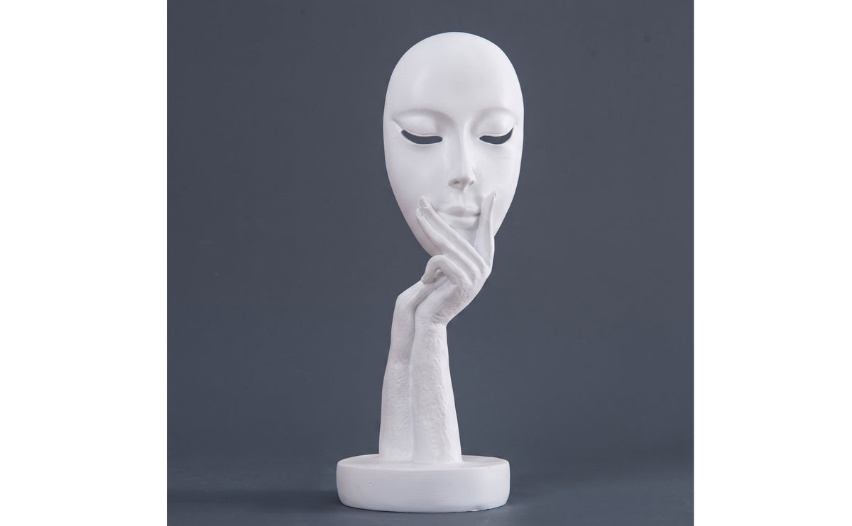 Abstract Face Sculpture Polished Face Sculpture Abstract Art Statue Creative Artistic for Home Decorators, Desk, Office