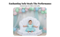 Inflatable Seashell Seat Princess Theme Party Decoration Multi-Purpose for Girls