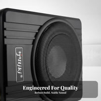 slimline Design 10unit Under-Seat Active Subwoofer Built-in amplifierlifier Powered Under-Seat Subwoofer Slim outline Bass Smaximumer long-lasting Construction for DIYers, pickup, SUV