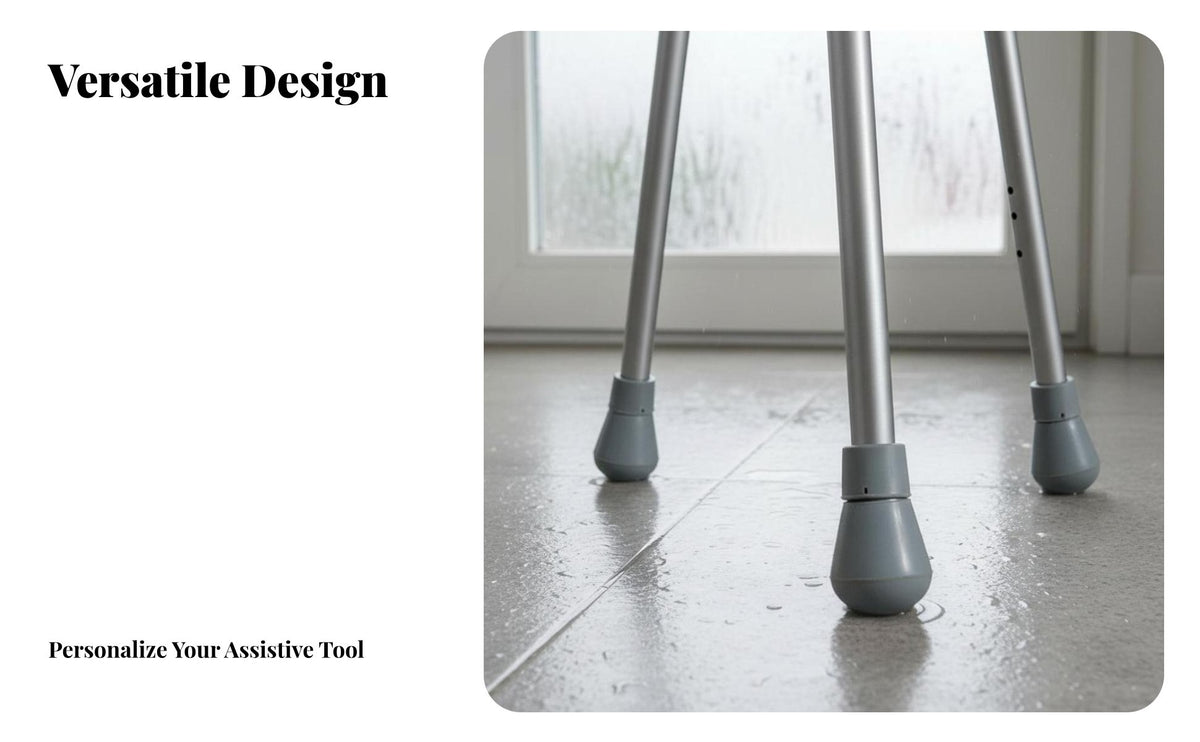 Rubber Cane Tips Wear Resistant Cane Bottom Tips Anti Slip Walking Caps