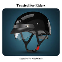 Japanese Design Bowl Helmet 3C Certified Retro Half Helmet Shell for Adults, Women, City Commuting, Street Riding, All Seasons