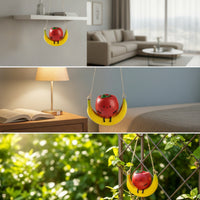 Swinging Swing Planter Pot with Drainage Hole Whimsical Hanging Planter with Drainage Hole Playful Resin for Gardeners