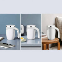Automatic Self-Stirring Mug Insulated Self-Stirring Mug with Lid Portable Easy to Clean for Coffee Lovers, Office Workers, Students, Desk, Home, Dorm Room