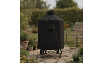 Waterproof Grill Cover with Storage Pouch Weatherproof Round Grill Cover Heavy Duty Weather-Resistant for Backyard Cooks, Patio