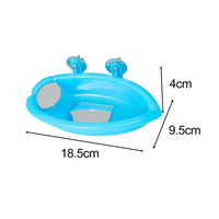Multifunctional Bird Bath Basin with Mirror Easy to Clean Parrot Bath Tray Safe Plastic Bird Bathtub for Parrots, Budgies