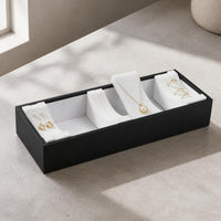 Premium Leather Jewelry Bangle Display Tray Holder for Bracelets and Jade