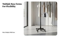 With Caster Wheels Mannequin Stand Base Sturdy Mannequin Bottom Bracket Easy To Assemble Dress Form Support Stand Light Weight for Boutique Owners, Fashion Designers, Retail Shop S, Tailor Shop, Photo S, Craft Shows