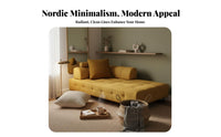Nordic Design Backless Tufted Bench Minimalist Design Chaise Lounge Multi-Functional Home Furnishing Velvet Upholstery for Apartment Dwellers, Homeowners, Adults, Small Areas, Bedroom, Living Room, Entryway