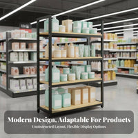 Supermarket Display Rack Adjustable Shelves Supermarket Gondola Shelving Modular Design Gondola Shelving Unit for Retailers, Supermarkets, Living Room