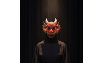 Dragon Mask Lightweight Dragon Mask with Horns Realistic Soft for Cosplayers, Cosplay, Costume Parties