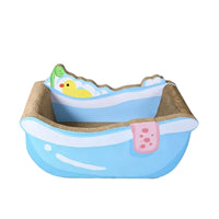 Bathtub Cat Scratcher Multifunctional Bathtub Shaped Cat Nest Comfortable Rest Place Curved Shape Scratching Board for Kittens