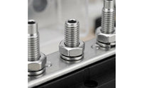 Heavy-Duty 300A Bus Bar Mounting Holes Terminal Stud Bus Bar Threaded Studs Busbar with Cover Metal Plate