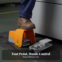 Non-Slip Design Foot Switch Silver Alloy Contacts Foot Pedal Switch Long-Lasting Industrial Power Pedal High Sensitivity for Machinists, Factory Workers, Technicians, Workshop, Assembly Line, Metal Joining Station, Garage