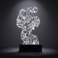 Taihu Stone Sculpture Transparent Ornament Zen for Office, Tea Room