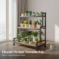 Multi-Tier Plant Stand Space Saving Multi-Level Flower Pot Holder Indoor & Outdoor Use Stepped Flower Rack for Living Room, Balcony, Office