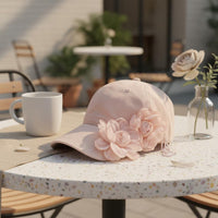 Fashionable Pink Floral Baseball Cap Soft and Lightweight Headwear for Women, Outdoor