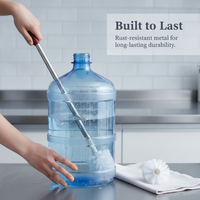 Long Handle Water Bottle Cleaning Brush for Mineral Water Dispensers and Buckets