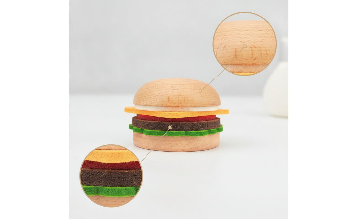Creative Burger Coaster Absorbent Burger Coaster Set Artisanal Drink Coasters Playful for Tea Tray