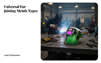 /IR Protection Auto Darkening Metal Joining Helmet Adjustable Headgear Auto Darkening Metal Joining Hood Crystal Clear View for Mechanics