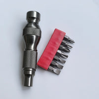 Screwdriver Handle with Bit Holder Compact Screwdriver Handle Solvent Resistant Manual Driver with Bits for Hobbyists
