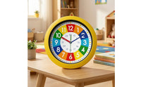 Learning Clock for Kids Educational Teaching Clock Colorful for Teachers, Young Children, Playroom